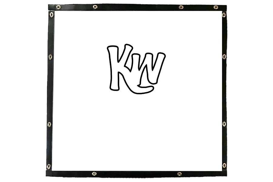 White with Black backing KW