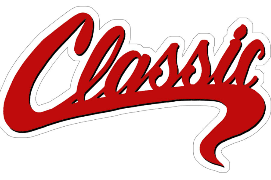 Red Classic Logo on White Background