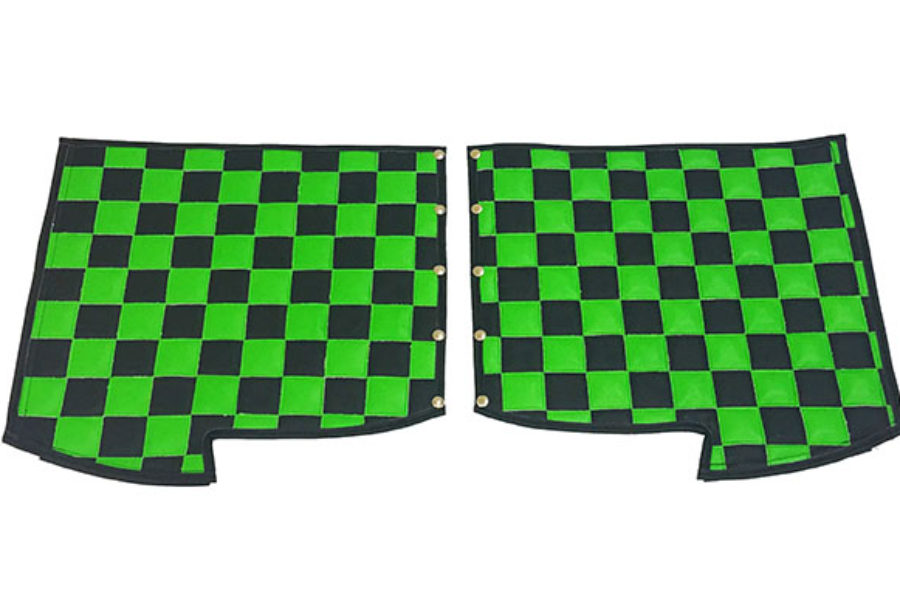 Lime Checkered Quilted Fender Guards